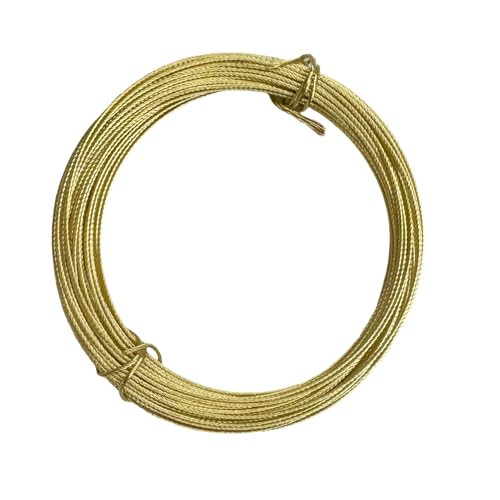 iLamvie 10m Schmuckdraht zum Basteln,0.76mm,Basteldraht Gold,Messing-Draht,Basteldraht,Schmuckherstellung Bastelarbeiten(hellgold) von iLamvie