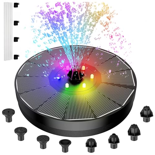 iLogic Led Solar Springbrunnen Mit Buntes Teichpumpe Solarbrunnen Wasserpumpe Fontäne Pumpesolar Gartenbrunnen Led Schwimmende Wasserpumpe Für Einen Gartenteich Teich von iLogic