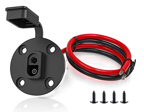 iMESTOU FSR01 SAE-Stecker und -Steckdose, Wetterfest, Seitenwandanschluss, DIY-Kabel, Schnelltrennung, Solarmodul-Halterung für Motorrad, Solargenerator, Batterieladegeräte, Rot + Schwarz von iMESTOU