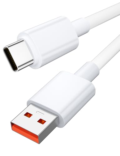 USB C Kabel 1M TurboCharge Fast Ladekabel für Xiaomi Redmi Note 14 Pro 13 Pro 14C POCO X7 Pro,6A USB auf USB C Kabel Handy Ladekabel Schnellladekabel Datenkabel für iPhone 16e 15 Samsung A16 A06 A56 von iMangoo