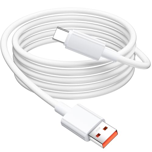 USB C Kabel 2M TurboCharge Fast Ladekabel für Xiaomi Redmi Note 14 Pro 13 Pro 14C POCO X7 Pro,6A USB auf USB C Kabel Handy Ladekabel Schnellladekabel Datenkabel für iPhone 16e 16Pro 15 Samsung A16 A56 von iMangoo