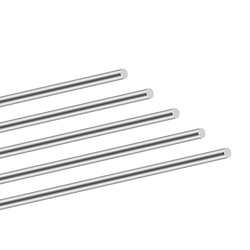 304 Edelstahl Rundstab, iMeistek 4mm x 300mm Edelstahlstäbe, Edelstahl Solide Rundstab fürRC Modellautos, RC Modell Boote und andere DIY-Basteleien (5 Stück) von iMeistek