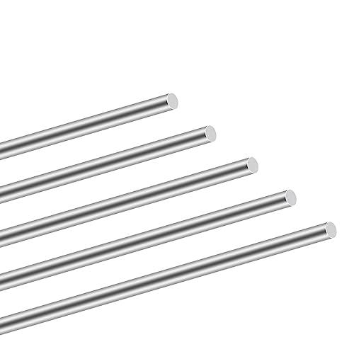 304 Edelstahl Rundstab, iMeistek 5mm x 300mm Edelstahlstäbe, Edelstahl Solide Rundstab für RC Modellautos, RC Modell Boote und andere DIY-Basteleien (5 Stück) von iMeistek