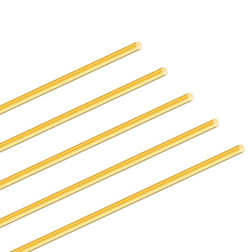 4mm Messing Stäbe, iMeistek 350mm Länge Messing Massiv Rundstab Bar für Handle Pins RC Modelle DIY Crafts (5PCS) von iMeistek