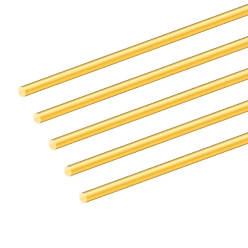 5PCS 5mm Messingstab, iMeistek 200mm Länge gerade runde Messingstäbe für Griffstifte RC Modelle DIY Handwerk von iMeistek