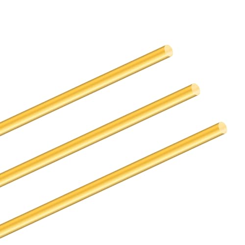 6mm Messingstangen, iMeistek 350mm Länge Messing solide runde Stange für Drehbank Bar Stock, RC Modelle DIY Crafts (3PCS) von iMeistek