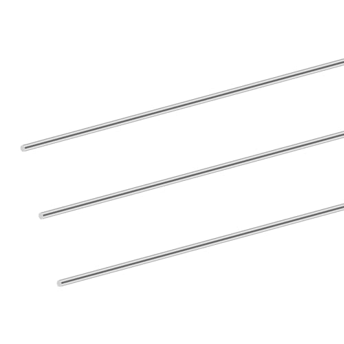 iMeistek 304 Edelstahl Rundstab, 1 mm x 250 mm Metall Solide Runde Welle Stäbe für RC Modellautos, Gartendekoration, DIY Handwerk (3PCS) von iMeistek