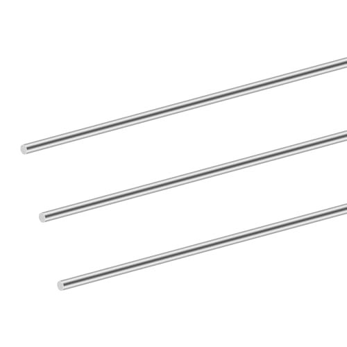 iMeistek 304 Edelstahl Rundstab, 2,5 mm x 250 mm Metall Solide Runde Welle Stäbe für RC Modellautos, Gartendekoration, DIY Handwerk (3PCS) von iMeistek
