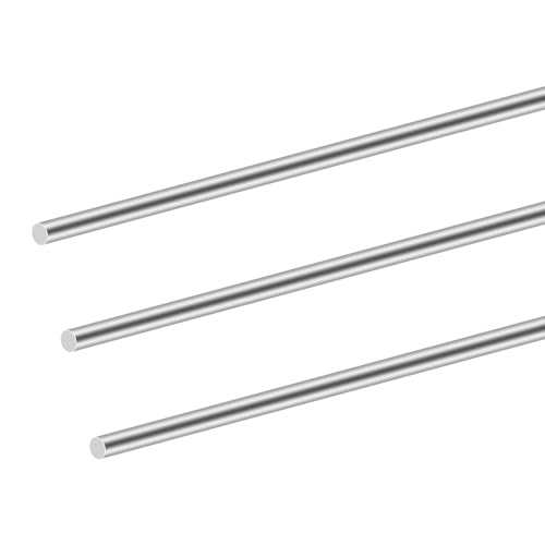 iMeistek 304 Edelstahl Rundstab, 4 mm x 250 mm Metall Solide Runde Welle Stäbe für RC Modellautos, Gartendekoration, DIY Handwerk (3PCS) von iMeistek