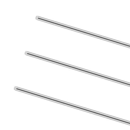 iMeistek 304 Edelstahl Stab,3mm x 350mm(Durchmesser x Länge) Edelstahl Massivrundstäbe für die Bearbeitung, DIY Handwerk(3Stück) von iMeistek