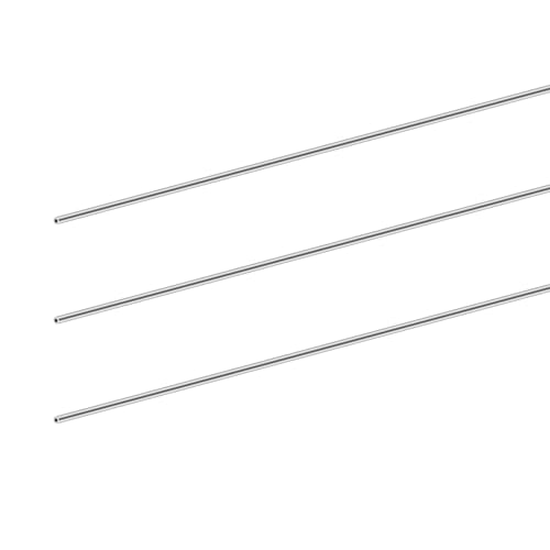 iMeistek 304 Edelstahlrohre, 3 mm Außendurchmesser, 0,8 mm Wandstärke, 300 mm Länge, nahtloses Edelstahlrohr für Industrie, Maschinen, Heimwerken, Handwerk (3 Stück) von iMeistek