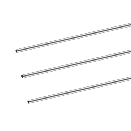 iMeistek 304 Edelstahlrohre, 8 mm Außendurchmesser, 0,2 mm Wandstärke, 300 mm Länge, Edelstahl-Rundrohre für Zuhause, DIY Handwerk (3 Stück) von iMeistek