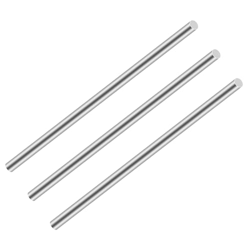 iMeistek 304 Edelstahlstäbe, 150mm Länge Durchmesser 4mm Edelstahl massiv Welle Drehbank Bar Stock für Gartenarbeit Dekoration, Industrie Maschinen, DIY Crafts（3PCS ） von iMeistek