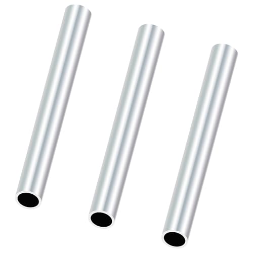iMeistek 6063 Aluminiumrohre, 12 mm Außendurchmesser, 10 mm Innendurchmesser, 150 mm Länge, nahtloses, gerades Aluminium-Rundrohr für Heimwerker-Modell, Industrie (3 Stück) von iMeistek