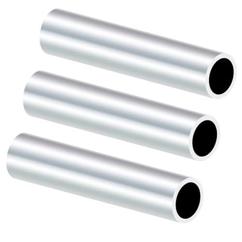 iMeistek 6063 Aluminiumrohre, 20 mm Außendurchmesser, 16 mm Innendurchmesser, 150 mm Länge, nahtloses, gerades Aluminium-Rundrohr für Heimwerker-Modell, Industrie (3 Stück) von iMeistek