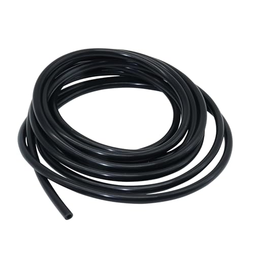 iMeistek Flexibler Silikonschlauch, 9mm ID X 11mm OD 4M Silikonschlauch Wasser Luft Schlauch Rohr für Pumpe Transfer Schwarz von iMeistek