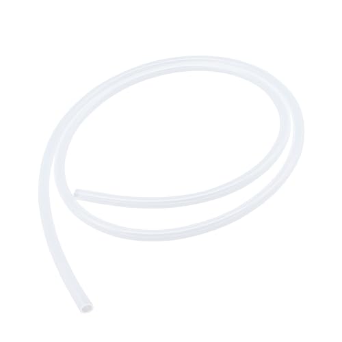 iMeistek Lebensmitteltaugliche Silikonschlauch, 5mm ID x 7mm OD 2 Meter,Flexibler Transparenter Silikonschlauch, Wasser-Luftschlauch von iMeistek
