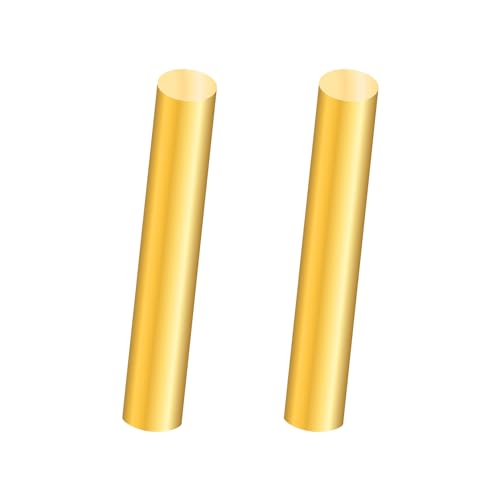 iMeistek Messing Stab, 10mm Durchmesser 100mm Länge Messing Massiv Rundstab für Drehbank Bar Stock, RC Modelle DIY Crafts (2PCS) von iMeistek