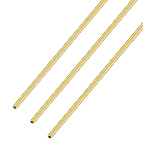 iMeistek Messingrohr, 3 mm Außendurchmesser, 0,75 mm Wandstärke, 300 mm Länge, nahtlos, gerade, runde Messingrohre für dekorative Rahmen, Basteln, 3 Stück iMeistek Messingrohr, 3 mm Außendurchmesser, 0,75 mm Wandstärke, 300 mm Länge, nahtlos, gerade, runde Messingrohre für dekorative Rahmen, Basteln, 3 Stück von iMeistek