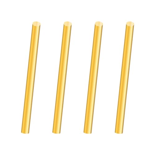 iMeistek Messingstangen, 6mm Durchmesser 100mm Länge Messing solide runde Stange für Drehbank Bar Stock, RC-Modelle DIY Crafts (4PCS) von iMeistek