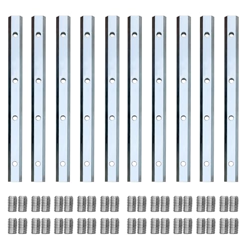 Streckenverbinder 10 Stück, 40X40 Aluprofil Verbinder 180mm Verzinkter Profilverbinder mit M6 Schrauben für Stangenprofil, Strebenprofil, Konstruktionsprofile (10pcs 4040) von iMeshbean