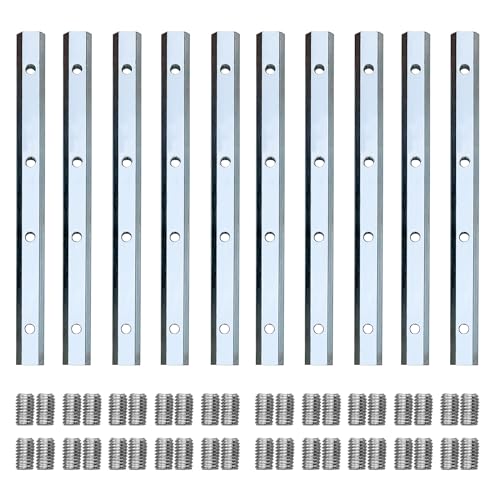 Streckenverbinder 10 Stück, 40X40 Aluprofil Verbinder 180mm Verzinkter Profilverbinder mit M6 Schrauben für Stangenprofil, Strebenprofil, Konstruktionsprofile (10pcs 4040) von iMeshbean