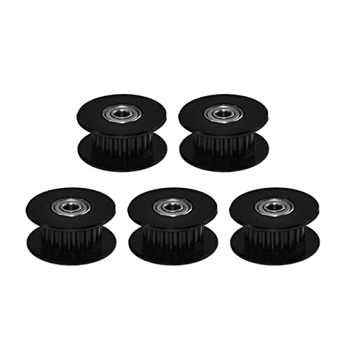 5-Stück iMetrx GT2 Pulley Zahnriemenscheibe Breite 10mm Teeth 20 (Innere Bohrung 5mm) für 3D Drucker Zahnriemenscheibe Black von iMetrx