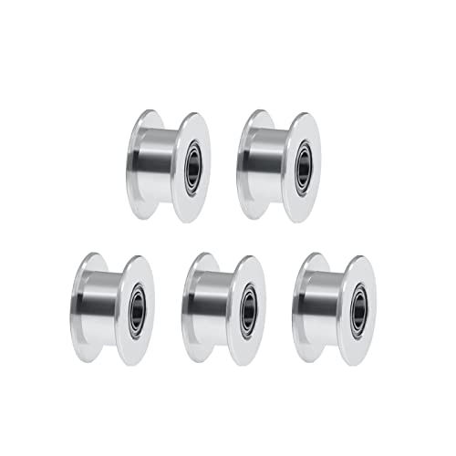 5-Stück iMetrx GT2 Toothless Idler Pulley Zahnriemenscheibe Breite 10mm (Innere Bohrung 5mm) für Teeth 20 3D Drucker Zahnriemenscheibe von iMetrx