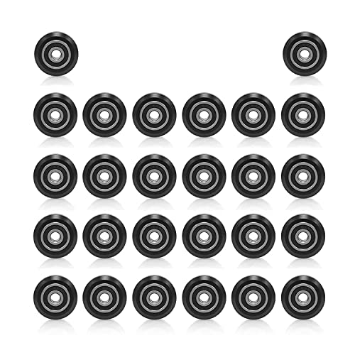 iMetrx (26PCS schwarz) Isolierung gegen Staub 3D Drucker Rollen Kugellager POM Rad 625zz Linearlager polykarbonat Kunststoff Riemenscheibe lager für Creality Ender 3,Ender 5 CR-10 /10S von iMetrx