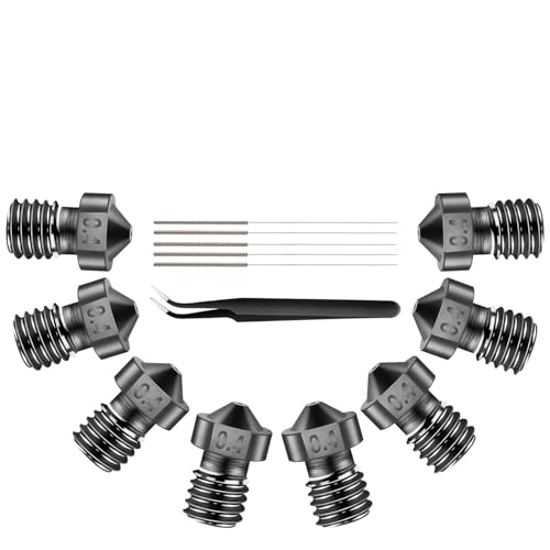 iMetrx 8PCS*0.4MM E3D V6 3D Drucker Düse Set,gehärteter Stahl Düsen+Edelstahl Reinigungs Kit,für Anycubic i3 Mega,Prusa i3 FDM 3D Printer Extruder Nozzles iMetrx 8PCS*0.4MM E3D V6 3D Drucker Düse Set,gehärteter Stahl Düsen+Edelstahl Reinigungs Kit,für Anycubic i3 Mega,Prusa i3 FDM 3D Printer Extruder Nozzles von iMetrx