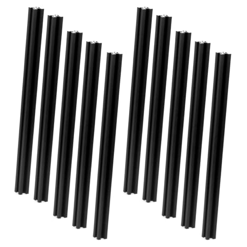 iMetrx 10 Stück 500 mm 2020 V Typ Schwarz Europäischer Standard Eloxierte Linearschiene aluminiumprofile Extrusion,für DIY 3D Drucker und CNC Maschinen von iMetrx