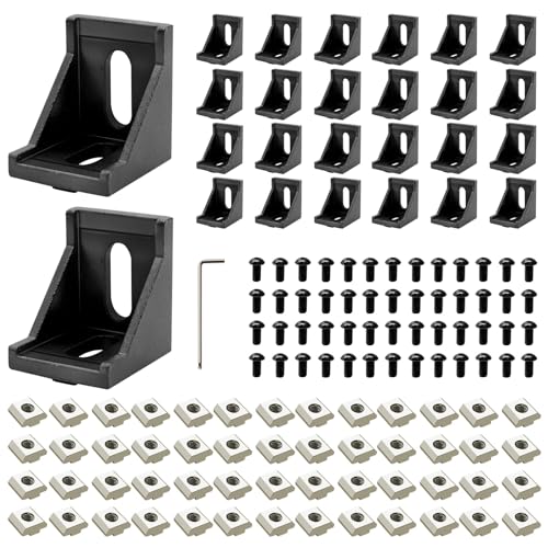 iMetrx 26Stück Befestigungsmaterial Winkel,Aluprofil 3030 Nut 6 Aluminium Winkelverbinder Eckwinkel Eckverbinder Wandhalter 90 Grad Winkel Raster für Strebenprofil,3D-Drucker,CNC-Router,DIY-Projekte iMetrx 26Stück Befestigungsmaterial Winkel,Aluprofil 3030 Nut 6 Aluminium Winkelverbinder Eckwinkel Eckverbinder Wandhalter 90 Grad Winkel Raster für Strebenprofil,3D-Drucker,CNC-Router,DIY-Projekte von iMetrx