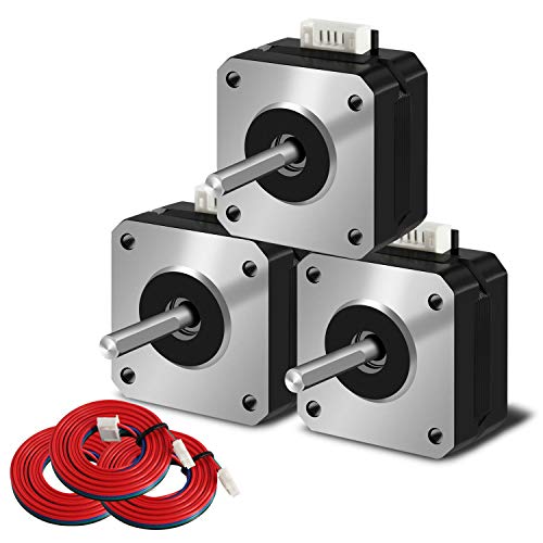 iMetrx Nema 17 Stepper Motor 3 Stück,42x23mm Pancake Motor 1.5A-3.8V 2 phase 4 wires 1.8 degrees with 1Meter cable for 3D Printer Motors iMetrx Nema 17 Stepper Motor 3 Stück,42x23mm Pancake Motor 1.5A-3.8V 2 phase 4 wires 1.8 degrees with 1Meter cable for 3D Printer Motors von iMetrx