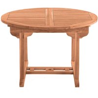 Ausziehbarer Gartentisch aus Teak Massivholz rund von iMöbel