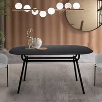 Esszimmer Tisch modern mit Steinplatte ovale Form von iMöbel