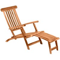 Garten Liegestuhl aus Teak Massivholz klappbar von iMöbel