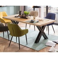 Gerüstholz Tisch Metallgestell X Form modernem Design von iMöbel
