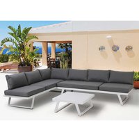 Lounge Gartenmöbel Set in Anthrazit und Grau 192 cm breit (zweiteilig) von iMöbel