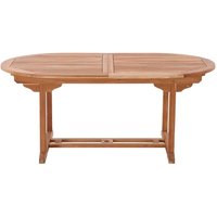 Ovaler Terrassen Esstisch aus Teak Massivholz ausziehbar von iMöbel