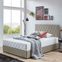 Stauraum Boxbett in Cremefarben 108 cm Kopfteil von iMöbel