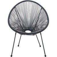 String Gartenstühle in Schwarz Kunststoff und Metall (2er Set) von iMöbel