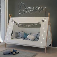 Tipi Kinderbett in Weiß 165 cm hoch von iMöbel