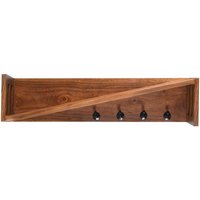 Wandgarderobe aus Akazie Massivholz 90 cm breit von iMöbel