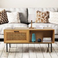 Wohnzimmer Tisch aus Geflecht und MDF Skandi Design von iMöbel