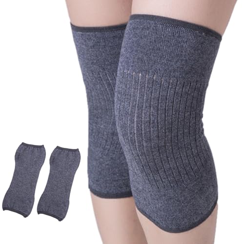 iNelihoo Kaschmir Elastische Kniewärmer Gestrickte Rutschfest Arthritis Knieschoner Wärme Knieschoner Therapie Arthritis Kniewärmer‌ Weiche Kniebandage für Damen Herren Schmerzlinderung Kniebandage von iNelihoo