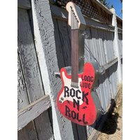 Rock N Roll Gitarre Led Neon Wandschild Garage, Mancave, Musikzimmer, Bar, Geschenk von iNeon