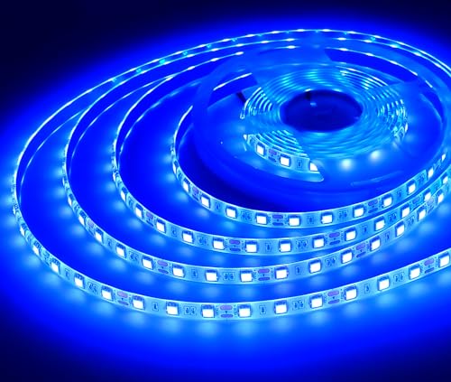 iNextStation 12V LED Strip Blau 5M, LED Streifen SMD 5050 300 LEDs IP65 Wasserdicht Flexible Selbstklebend LED Lichtband Leiste für Innen Heim Party Küche Deko, Kein Netzteil von iNextStation