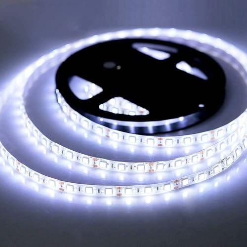 iNextStation 12V LED Strip Kaltweiß 5M, LED Streifen 6000-6500K SMD 5050 300 LEDs IP65 Wasserdicht Flexible Selbstklebend LED Lichtband Leiste für Innen Heim Party Küche Deko, Kein Netzteil von iNextStation