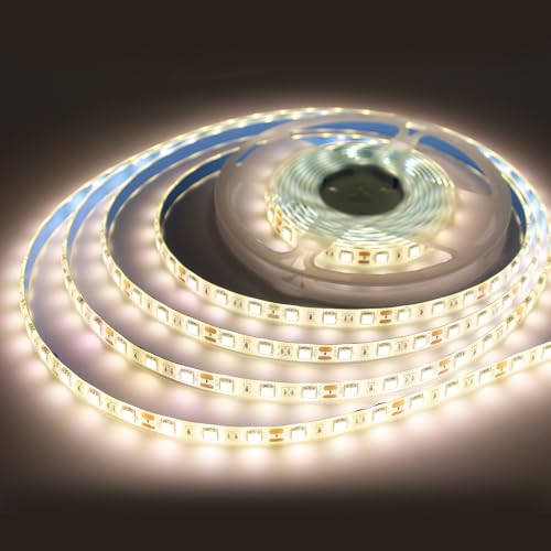 iNextStation 12V LED Strip Warmweiße 5M, LED Streifen IP65 Wasserdicht Flexible Selbstklebend LED Lichtband Leiste für Innen Heim Party Küche Deko, Kein Netzteil von iNextStation