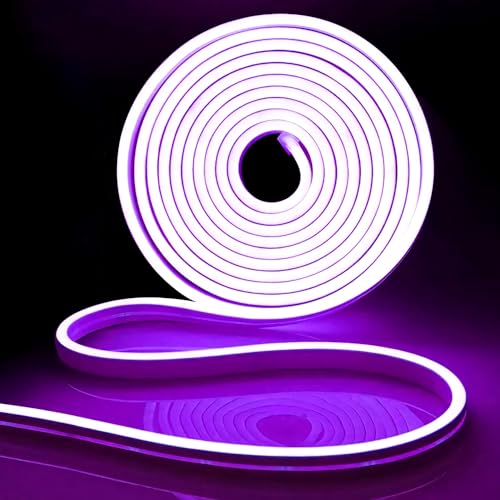 iNextStation LED Strip 5M, 12V Rosa Violett Neon LED Streifen Wasserdicht Flexibel Led Silikon Leiste Lichtband für Schlafzimmer Innen Aussenbereich Heim Küche Wohnzimmer Deko (Ohne Netzteil) von iNextStation